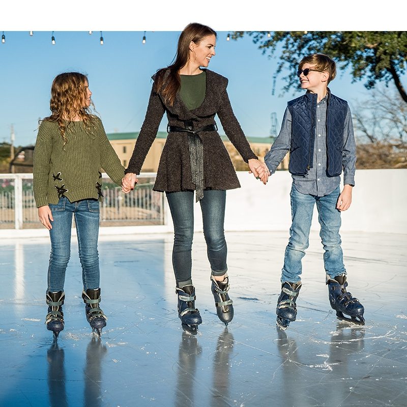 Holiday Family Skating Cutout